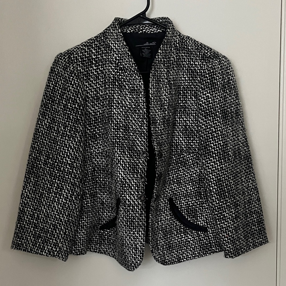 Willi Smith Monochrome Tweed Blazer